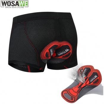 Short de cyclisme WOSAWE homme à séchage rapide XL noir