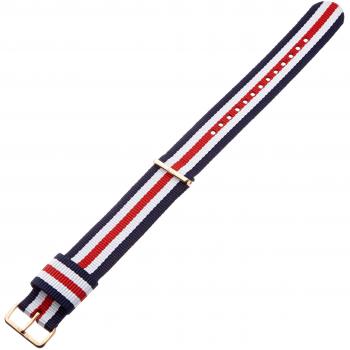 Daniel Wellington Classic Canterbury Blue-White-Red Strap