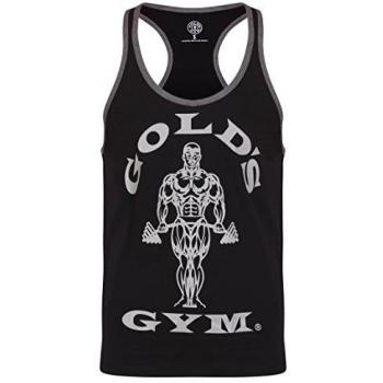 Gold's Gym Muscle Joe Print Vest – Black/Grey Marl, Large