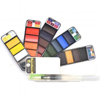 42 Kleuren Aquarel Verf Set met Waterpenseel