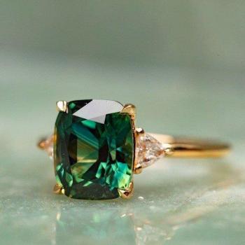 Boda Vintage con Piedra Verde