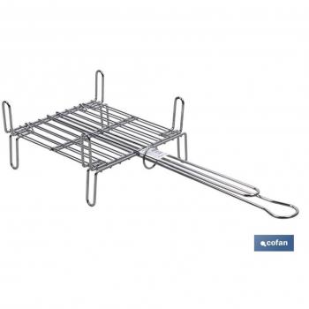 Grill Cofan Doble Inox 400mm, Accesorios Incluidos