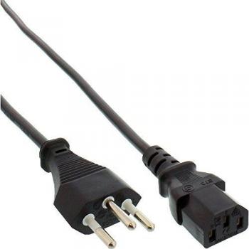 InLine SEV 1011 (P) – Câble d’alimentation C13, 250 V, 10 A, 50 cm, Noir, Suisse