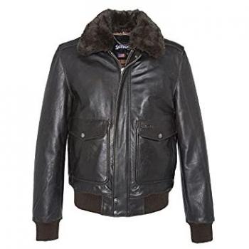Giacca aviator marrone in pelle