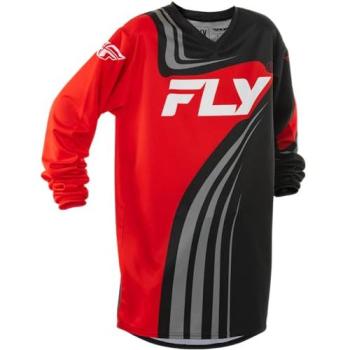 Maillot Fly Racing Junior F‑16 Blanc