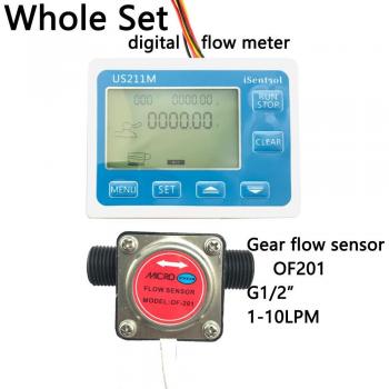 Ölflusszähler UNS211M mit Getriebefluss-Sensor OF201 für Milch, Diesel und Schmieröl BSP 1/2 1-10L/min