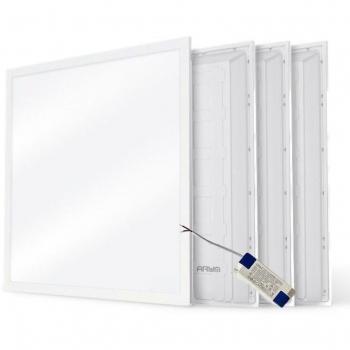 Eclairage LED 600×600 mm, 40 W – Ensemble 4 pièces – Blanc Neutre 4000 K – Haute Intensité