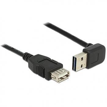 DeLOCK USB 2.0-A to USB 2.0-A Cable 1m Black Duplex Use Connector Gold Plated UL-approved