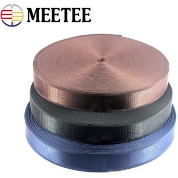Meetee 3 Meter 25/33/38mm breites Gurtband aus starkem Nylon für Kleidung und Taschen