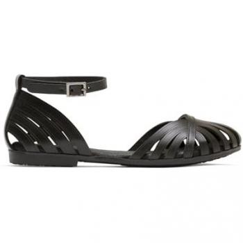 Elegancia Negra Porronet – Sandalia de Piel con Talón