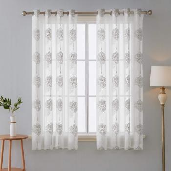 Voile Chic: Tende Transparenti Beige per Finestre, 140x180 cm – 2 pezzi