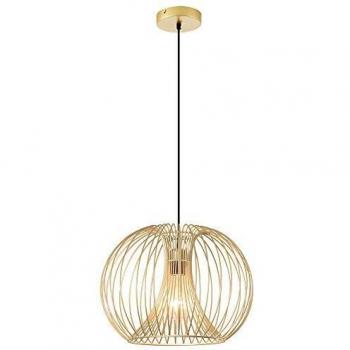 HOMCOM Suspension luminaire design filaire dorée Ø 37 x 150 cm métal doré
