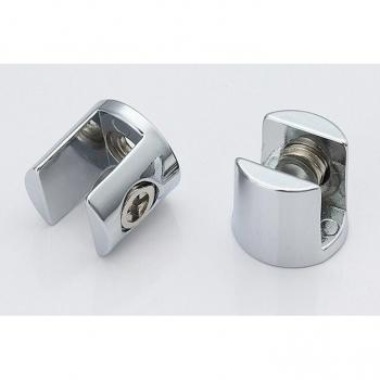Zinklegierung Glas Klemme Halterung 4er Pack Chrom glänzend für 8mm/10mm/12mm