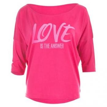 Winshape 3/4-Arm-Shirt in tiefem Pink mit Glitzer