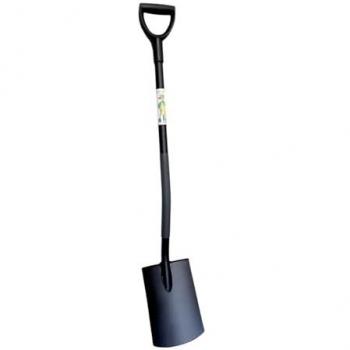 Ergonomischer D-Stiel Flachspaten schwarz von BURI