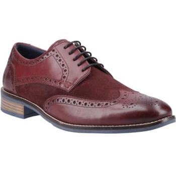 Hush Puppies Dustin herenburgundy suède brogues