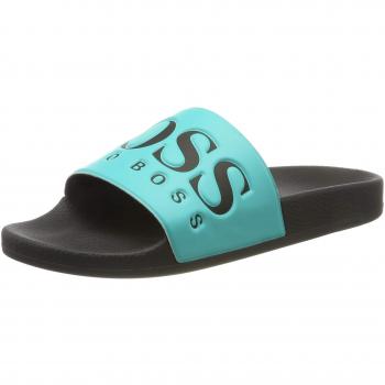 BOSS Solar_Slid_Logo, Mules Homme, Aqua/Turquoise 440