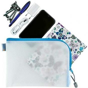 HERMA Reißverschlusstasche Mesh Bags, DIN A5, blau