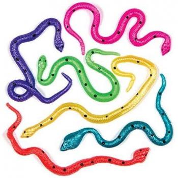 Wiggly Worms Stretchy Snakes (Pack of 8) Halloween Toys