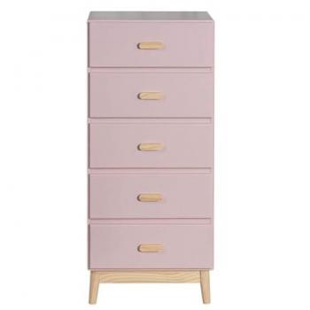 Cassettiera Scandinava Orchidea 115x50x40 cm Rosa Marrone