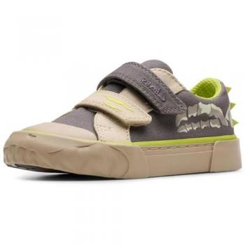 Foxing Stomp Boy’s Canvas Slip‑On – Grey, 5.5 (F)
