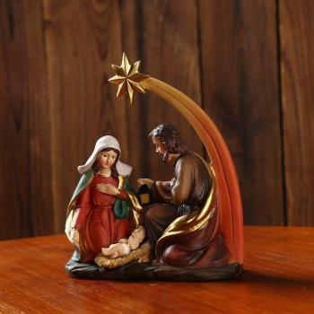 Nativity Figures Set with Holy Family for Christmas Decoration