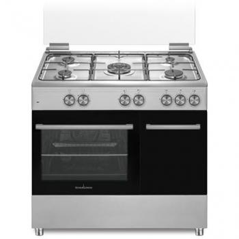 CUCINA 90x60 INOX A PORTABOMBOLA FORNO ELETTRICO 6 FUNZ. SCHAUB LORENZ SS590EX