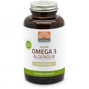 DHA‑Rijk Vegan Algenolie 260 mg – Mattisson, 120 vega‑capsules