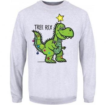 Grindstore Tree Rex Gris: Estampado Navideño