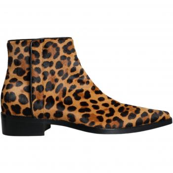 Dolce & Gabbana Brown Leopard Calf Fur Ankle Boots – EU 35 / US 4.5