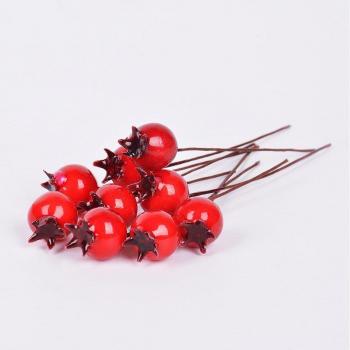 20pcs Red Holly Berry Decorative Mini Christmas Ornaments