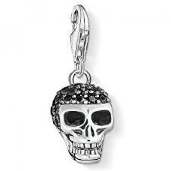 Charm in Argento Thomas Sabo con Pavé di Zirconi Neri 1547-643-11