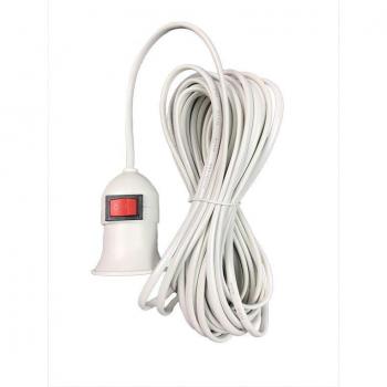 Base de Lámpara E27: Cable 4 m + Enchufe Europeo/Estadounidense