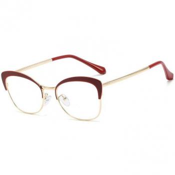 Hipster Metal Half Eyebrow Cat Eye Glasses for Women