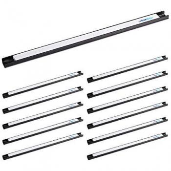Relaxdays 12‑Pack Magnetic Tool Organizer – 45 cm Each, Steel, Dual Tone
