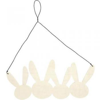 Rabbit Quartet Hanging Collection – 25 × 11 cm