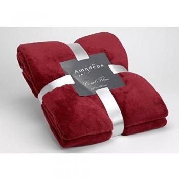 Plaid a Quadrati Amadeus con Colore Lampone