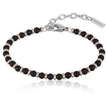 Bracciale Breil Black Onyx – Acciaio IP Rose con Dettaglio Onice Nera
