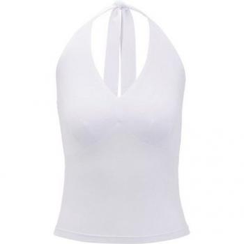Aniston CASUAL Neckholder‑Top mit Knoten‑Trägern – Single Jersey, 95 % Viskose