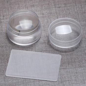 Nail Stamping Plates with Scraper