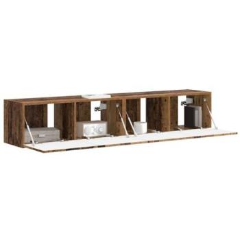 Two-Piece Old Wood TV Wall Shelf – 78.5 x 31 x 29.5 cm, vidaXL