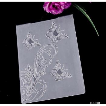Carpetas de plástico para decoración de tarjetas con diseño de mariposa y flor
