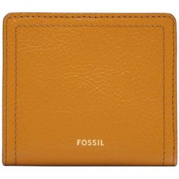 Portefeuille RFID Logan – Cuir jaune moutarde, petit plié, Ocre