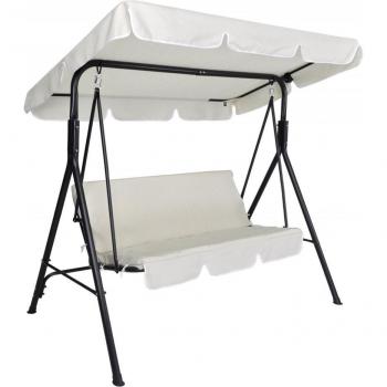 Banc de jardin Bascule Beige à trois assises – Cadre acier 170 × 110 × 152 cm, tube 16 mm