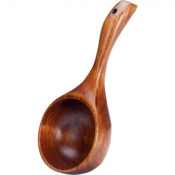 Long Handle Wooden Scoop for Bathroom and Kitchen