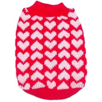 Warm Puppy Pullover with Heart Print