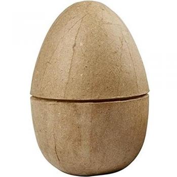 4 Pack Large Empty Shell Easter Eggs, Paper Mache, Paintable, 12 cm x 9 cm