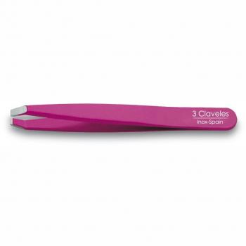 Pinza de depilar inox cangrejo rosa 9 cm