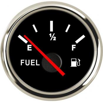 Indicateur de niveau de carburant 52mm, 0-190ohm, rétro-éclairage vert