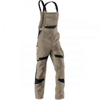 KÜBLER Workwear KÜBLER ACTIVIQ Arbeits-Latzhose sandbraun/schwarz